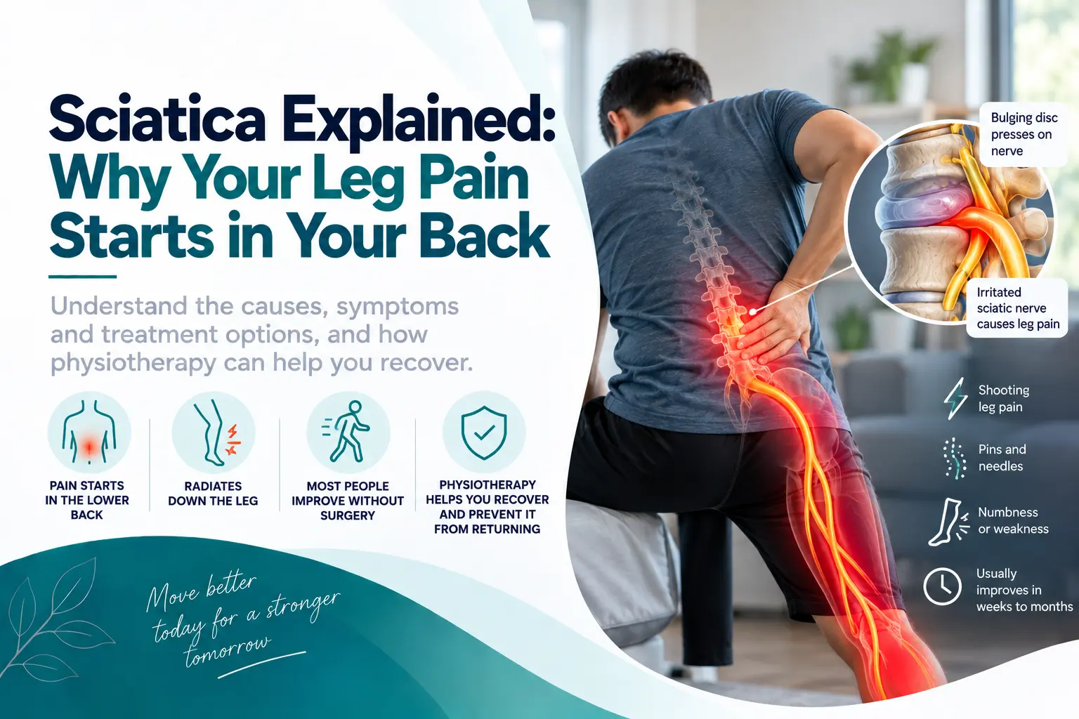 Befit Physiotherapy | Sciatica Explained: Why Your Leg Pain Starts in Your Back